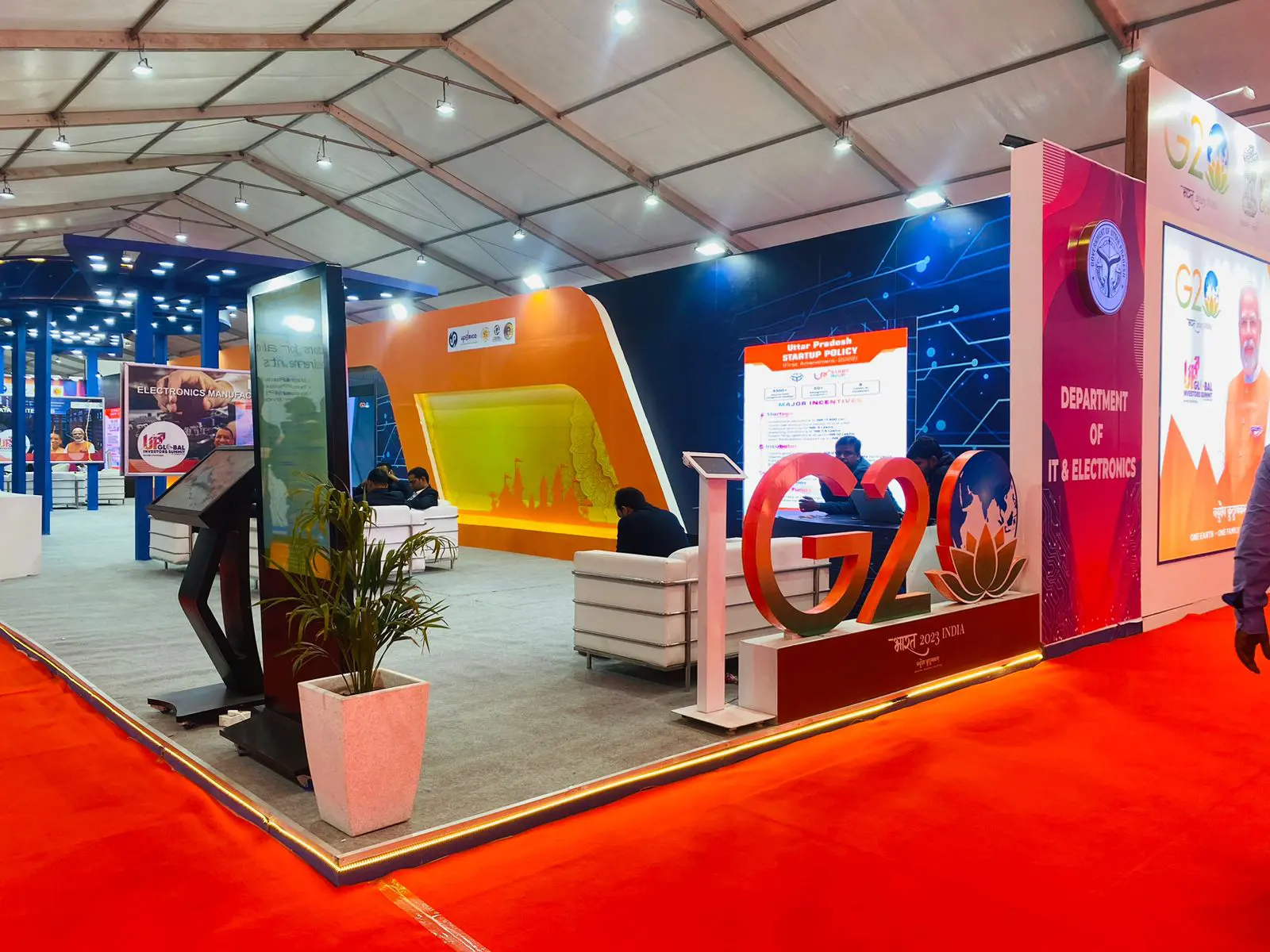 customized G-20 exhibition stall design and build showcased in lucknow 2023
